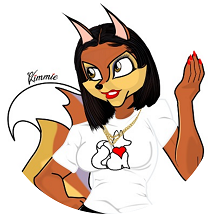 Foxxy Girl Company's Influencer Kimmie fox illustration character