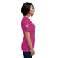 Right view of berry KIMMIE La Fille FOXX women’s graphic tee by Foxxy Girl.