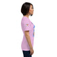 Rightview of lilac KIMMIE La Fille FOXX women’s graphic tee by Foxxy Girl. 