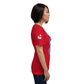 Right view of red KIMMIE La Fille FOXX women’s graphic tee by Foxxy Girl.