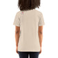 Back view of soft cream FOXXES football helmet women’s graphic tee by Foxxy Girl.