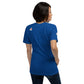 Back view of true royal KIMMIE La Fille FOXX women’s graphic tee by Foxxy Girl.