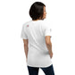 Back view of white BOLD La FILLE FOXXY LOGO women’s graphic tee by Foxxy Girl.